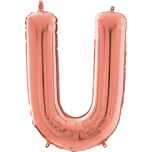 Lettre "U" Rose Gold 26" - Grabo