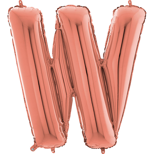 Lettre "W" Rose Gold 26" - Grabo