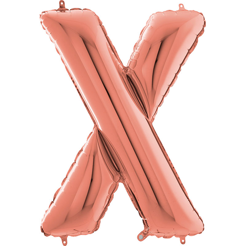 Lettre "X" Rose Gold 26" - Grabo