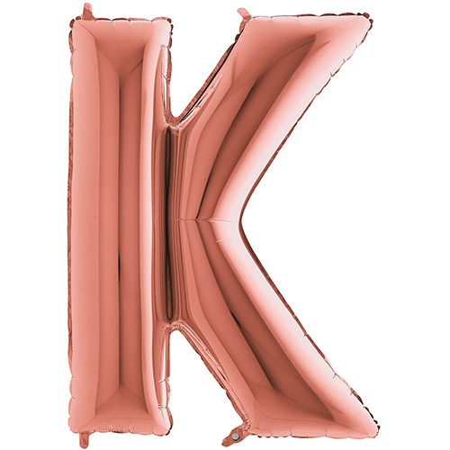 LETTRE 'K' ROSE GOLD 40' EMBALLE (FR)