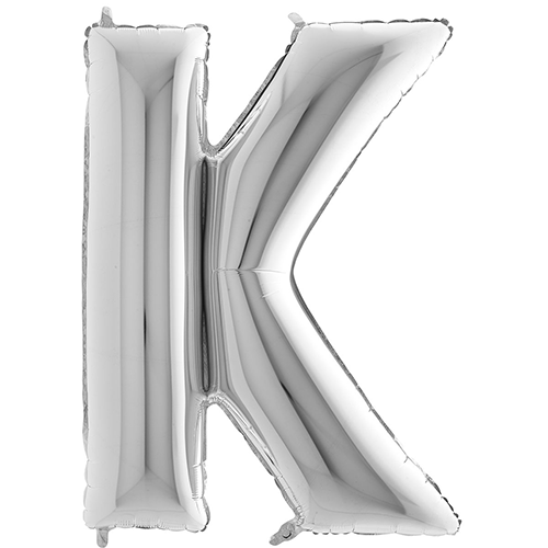 LETTRE 'K' SILVER 40'' EMBALLE (FR)