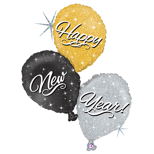 Happy New Year Balloon Trio 40" - Grabo