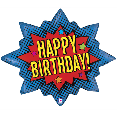 Superhero Birthday Burst 32" - Grabo