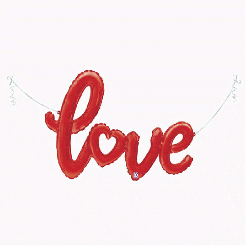 Love Script Red 47" - Grabo