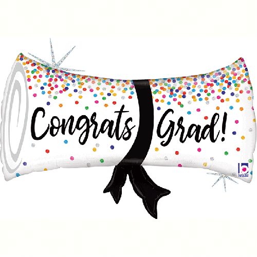 GRAD CONFETTI DIPLOMA 31' Emballé (FR)