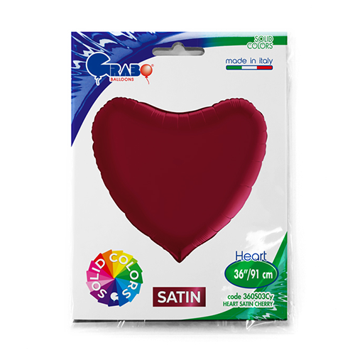 COEUR SATIN CERISE 36' Emballé (FR)