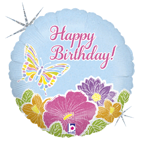 PASTEL BUTTERFLY BIRTHDAY 18'' PACK (FR)