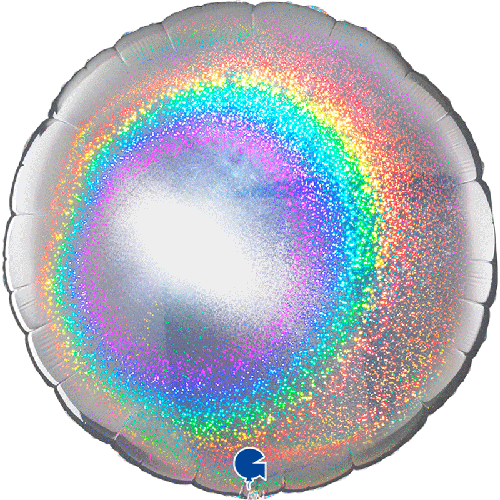 Rond Glitter Holographic Silver 36" Vrac - Grabo