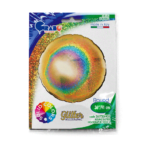 ROND GLITTER HOLOGRAPHIC GOLD5 36' EMBALLE (FR)