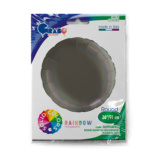 Rond Holo Gris Platine 36" - Grabo