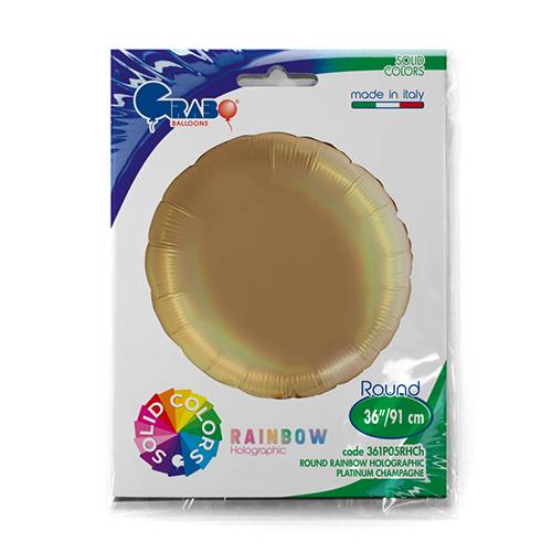 Rond Holo Champagne Platine 36" - Grabo