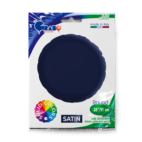 Rond Satin Bleu Marine 36" - Grabo