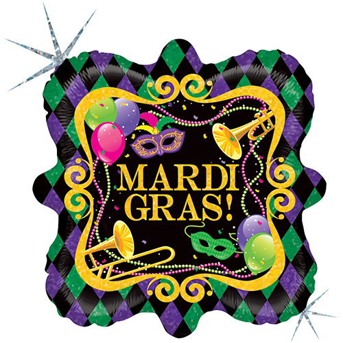 MARDI GRAS PARTY HOLO 18'' PACK (FR)