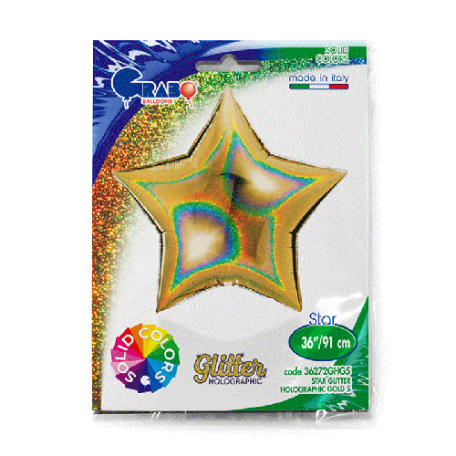 Étoile Glitter Holographic Gold5 36" - Grabo