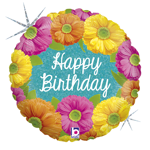 Bright Birthday Blooms 18" - Grabo