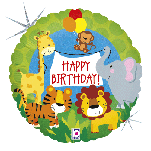 JUNGLE ANIMALS BIRTHDAY 18' PACK (FR)