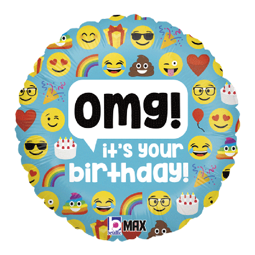 EMOJI OMG BIRTHDAY 18' Emballé (FR)