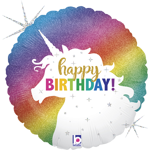 Glitter Unicorn Birthday 18" - Grabo