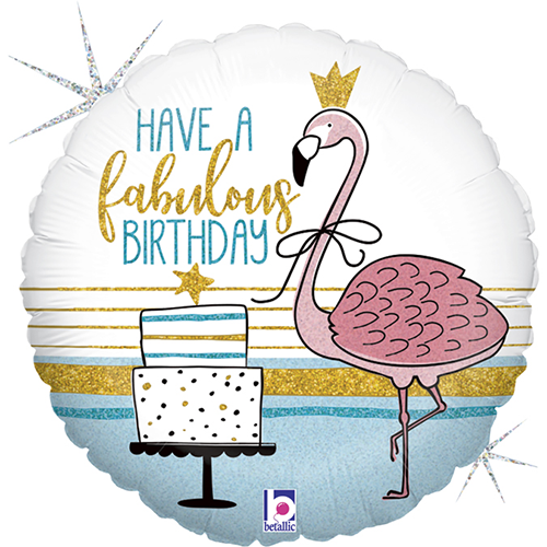 Fabulous Flamingo B-Day 18" - Grabo