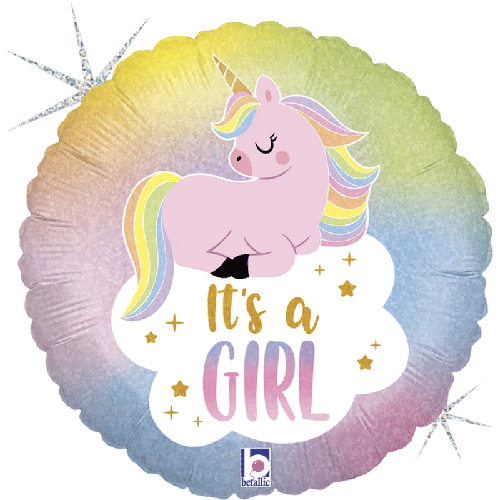 Pastel Unicorn Baby Girl 18" - Grabo