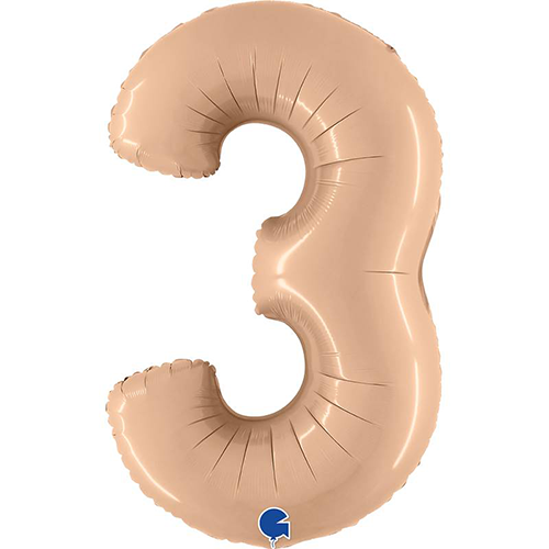 Chiffre '3' Satin Nude 40" - Grabo