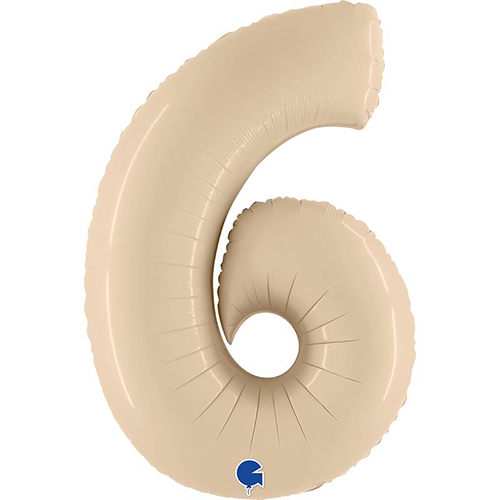 Chiffre '6' Satin Cream 40" - Grabo