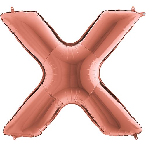 LETTRE 'X' ROSE GOLD 40' EMBALLE (FR)