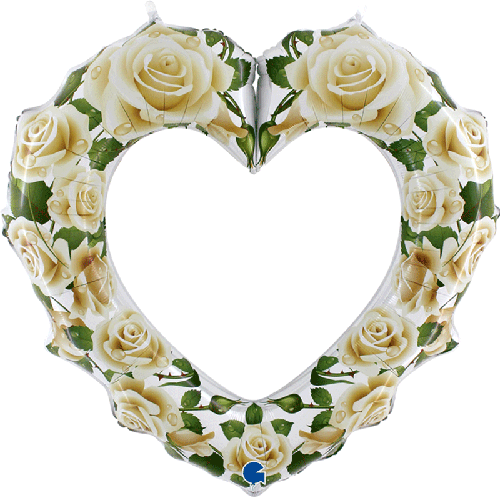 WHITE ROSES HEART 42'' PACK (FR)