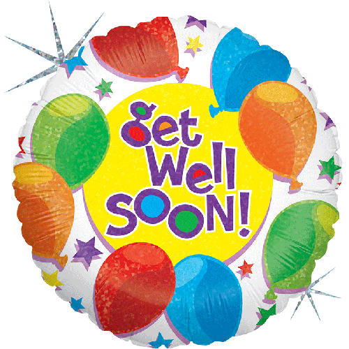 BALLOONS and STARS GET WELL 18'' PACK (FR)