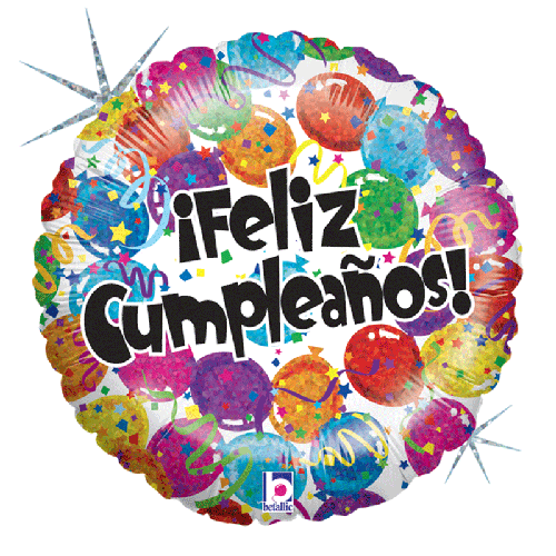 FELIZ CUMPLEANOS GLOBOS 18'' PACK (FR)