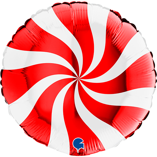 ROUND SWIRLY WHITE RED 18' VRAC (FR)