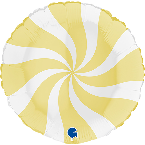 ROUND SWIRLY WHITE MATTE YELLOW 18' Emballé (FR)