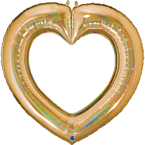 41" Linky Heart Glitter Gold - Grabo