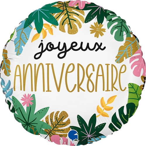 JOYEUX ANNIVERSAIRE TROPICAL 18'' PACK (FR)