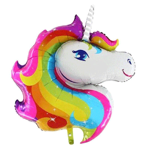 Unicorn Head 41" Self-Adhesive Pocket - Grabo