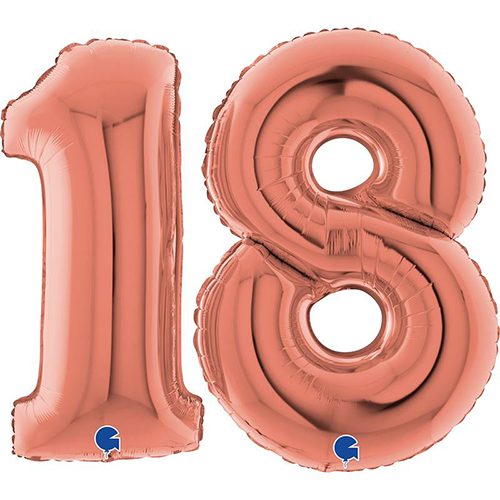 Set De Ballons 40" Chiffre 18 Rose Gold - Grabo