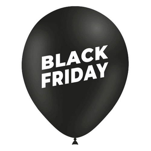 8 Ballons Hg112 Noir Black Friday 12" - Balloonia