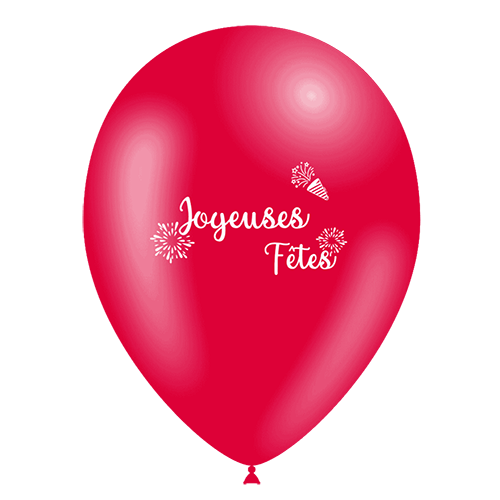 8 BAL HG95 Joyeuses fetes ROUGE sens helium 1 face (FR)