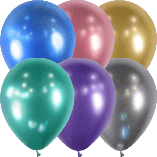 10 BALLONS LATEX 12'' (30cm) ASSORTIS BRILLANT (FR)