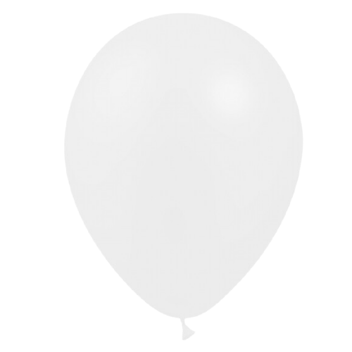 10 BALLONS LATEX METAL BLANC 12' (30CM) (FR)