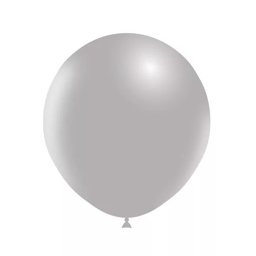 5 BALLONS LATEX 18'' (45cm) STANDARD GRIS (FR)