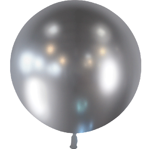 BALLON LATEX 2' ( 60cm ) ARGENT BRILLANT (FR)