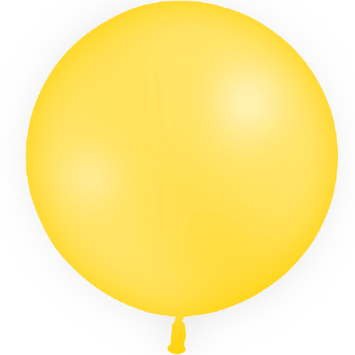 1 BALLON LATEX 2' ( 60cm ) STANDARD JAUNE D'OR (FR)