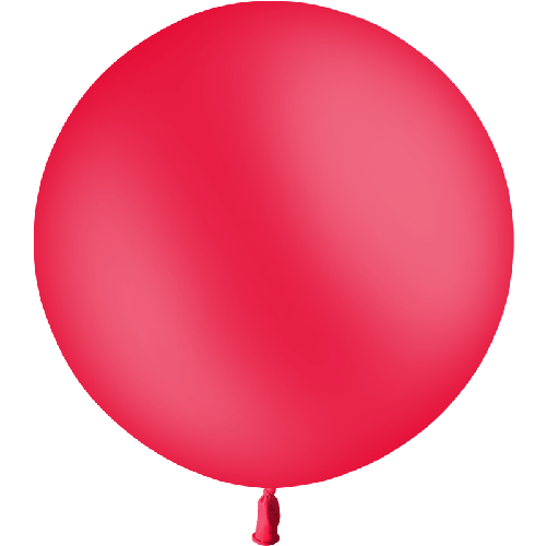 1 BALLON LATEX 2' ( 60cm ) STANDARD ROUGE (FR)