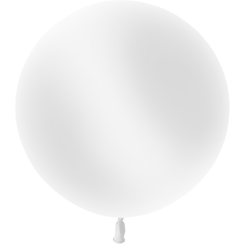 1 BALLON LATEX 3' ( 91cm ) STANDARD BLANC (FR)