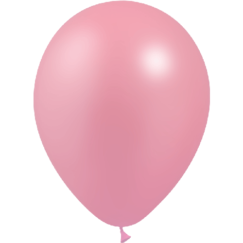 25 BALLONS LATEX ROSE BONBON 5' (13CM) METAL (FR)