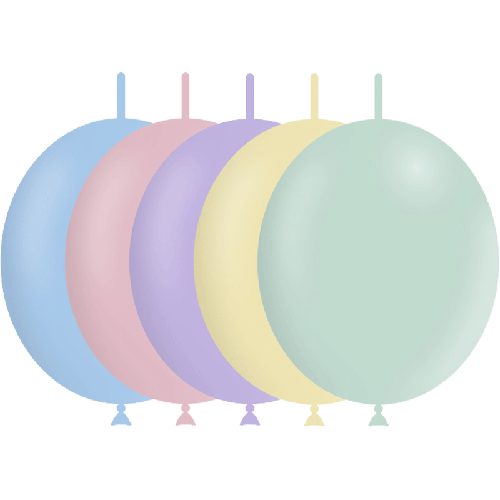 100 BALLONS DECO LINK 6' (15cm ) PASTEL MATTE AST (FR)