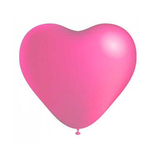 100 BALLONS COEUR LATEX 10' ( 25cm ) STANDARD ROSE (FR)