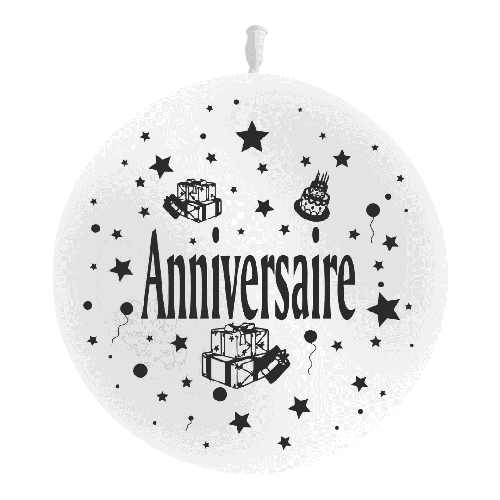 Geant Anniversaire Cadeaux Blanc P20 Sens Air 3' - Balloonia