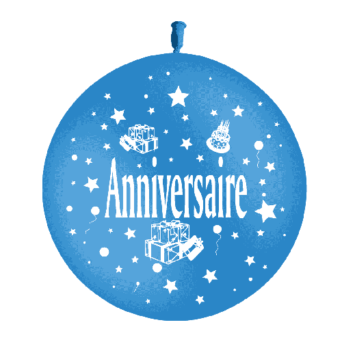 Geant Anniversaire Cadeaux Bleu P34 Sens Air 3' - Balloonia